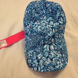 Floral Blue and White Cap